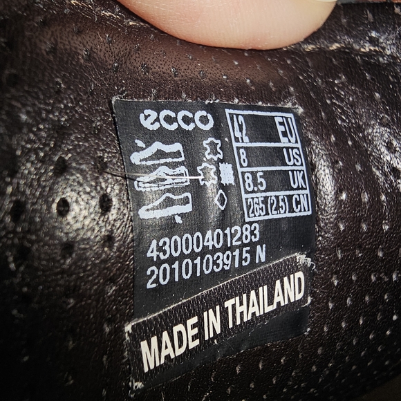 ECCO Men's Brown Leather Sneakers EU 42 US 8 Casual Lace-Up Shoes - Picture 2 of 10